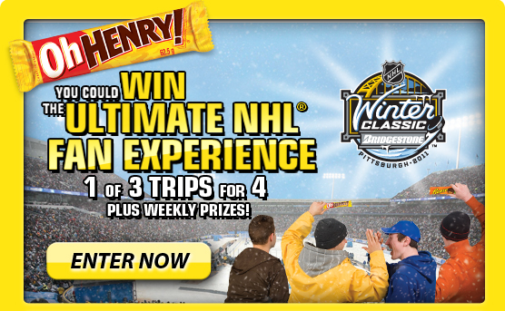 You Could WIN the Ultimate NHL® Fan Experience 1 of 3 trips for 4 plus weekly prizes! 